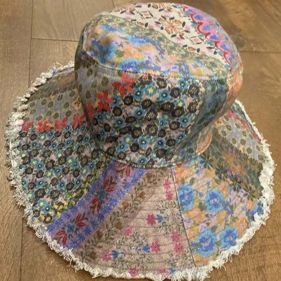 NATURAL LIFE Sandy Days Bucket Hat Watercolor Patchwork Sunny Day Boho Festival - Picture 5 of 14
